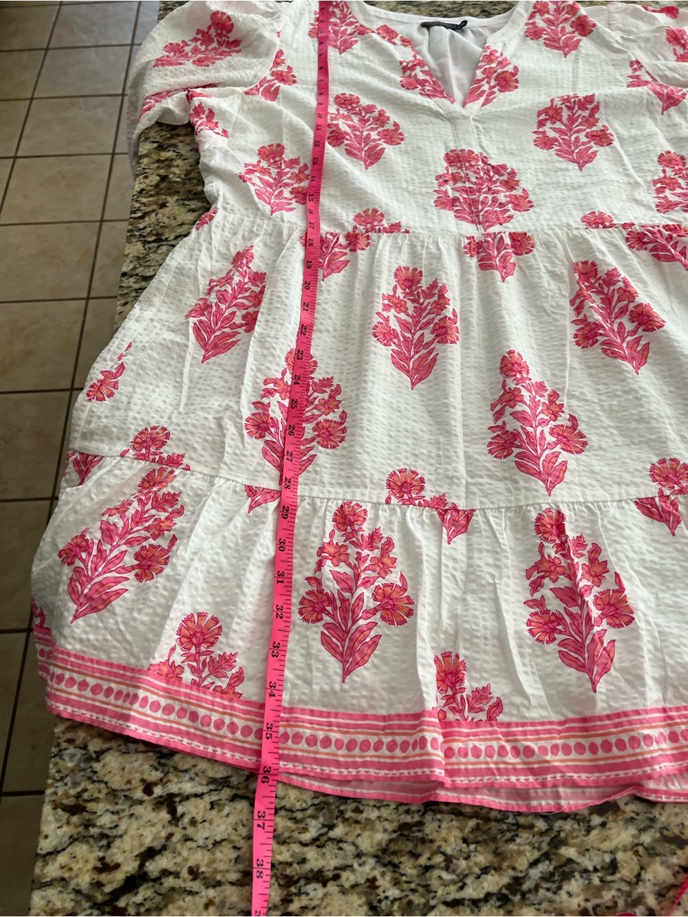 New Vineyard Vines Tessa Floral Tie Sleeve Minidress XL - Picture 9 of 13